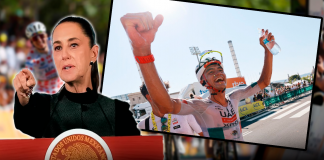 Felicita Sheinbaum a Isaac del Toro tras histórica victoria en el Tour de Francia