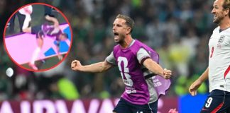 La celebración salió cara: jugador de Inglaterra se fractura durante festejos tras vencer a México (VIDEO) La celebración salió cara: jugador de Inglaterra se fractura durante festejos tras vencer a México (VIDEO)