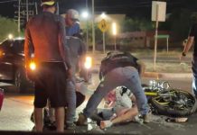 Motociclista resulta gravemente lesionado tras choque contra una pick up en Hermosillo