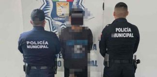 Detienen a hombre por asaltar tienda con réplica de arma de fuego al norte de Hermosillo