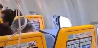 Pasajero es succionado por una ventana rota durante un vuelo; avión regresa de emergencia