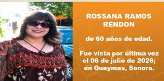 Buscan a Rossana Ramos, de 60 años; desapareció en la colonia Centro de Guaymas