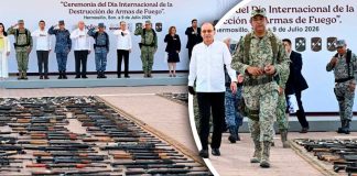 Sonora destruye más de 900 armas y 410 mil cartuchos; Durazo afirma que cada decomiso salva vidas