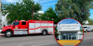 Atiende bomberos reporte de fuga de gas y oxígeno en hospital del ISSSTE en Hermosillo