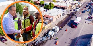 Rehabilitan vialidad clave para hospitales del norte de Hermosillo; inversión supera los 6.5 millones de pesos