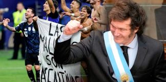 Defiende Milei pancarta de “Las Malvinas son argentinas” tras triunfo de Argentina ante Inglaterra; asegura que las van “a recuperar” Defiende Milei pancarta de “Las Malvinas son argentinas” tras triunfo de Argentina ante Inglaterra; asegura que las van “a recuperar”