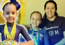 La pequeña gimnasta sonorense Leah busca apoyo para representar a Sonora en campeonato regional