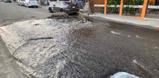 Megafuga llena de agua calles del norte de Hermosillo Megafuga llena de agua calles del norte de Hermosillo