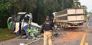 Mueren 23 personas tras choque entre autobús y camión en Brasil