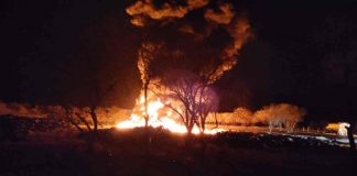 Incendio consume cientos de llantas en el Relleno Sanitario de Hermosillo; bomberos combaten el fuego