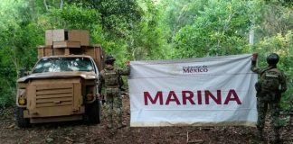 Marina asegura vehículo blindado y destruye tres explosivos improvisados en Sinaloa Marina asegura vehículo blindado y destruye tres explosivos improvisados en Sinaloa