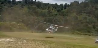 Helicóptero donde viajaba gobernador de Chiapas aterriza de emergencia, esta es la razón