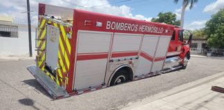 Cae unidad del Departamento de Bomberos a socavón al sur de Hermosillo Cae unidad del Departamento de Bomberos a socavón al sur de Hermosillo