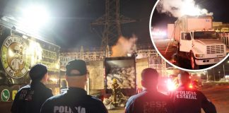 Se incendia camión cargado con cientos de kilos de carbón en Villa de Seris, al sur de Hermosillo