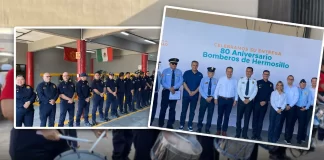 Bomberos de Hermosillo cumplen 80 años de servicio; Toño Astiazarán destaca inversión de 70 mdp para fortalecer el departamento