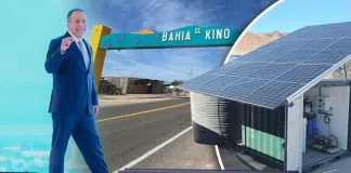 Anuncia “Toño” Astiazarán planta desaladora en Bahía de Kino con energía solar; busca mejorar suministro de agua