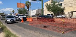 Colapsa línea sanitaria de 40 años al poniente de Hermosillo; AguaH prepara reparación en bulevar Quiroga