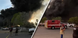 Altas temperaturas y maleza podrían haber ocasionado incendio de recicladora en Hermosillo: Pemex y Ford apoyaron con agua a Bomberos