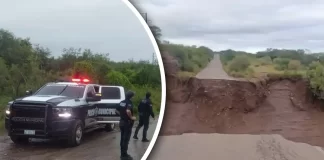 “Polo” destroza carreteras en Sonora: colapsa puente entre Suaqui Grande y Tecoripa; también en Empalme hay daños similares