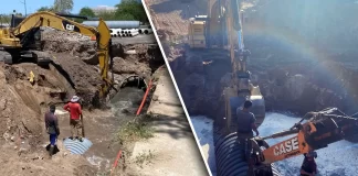 Avanza rehabilitación del colector de Quintero Arce: ya conduce el 100% de las aguas residuales