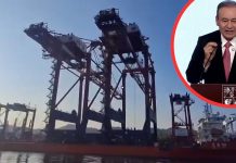 ¡Ya vienen! Gigantescas grúas salen de Manzanillo rumbo a Guaymas en un buque de bandera china