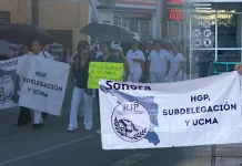 Se suma personal del IMSS en Hermosillo a protestas; exige aumento salarial del 10% y pensiones dignas