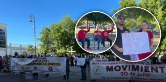 Trabajadores de la salud marchan en Hermosillo; exigen basificación y un nuevo hospital del ISSSTE