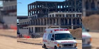 Muere albañil al caer del tercer piso del nuevo hospital del IMSS en San Luis Río Colorado